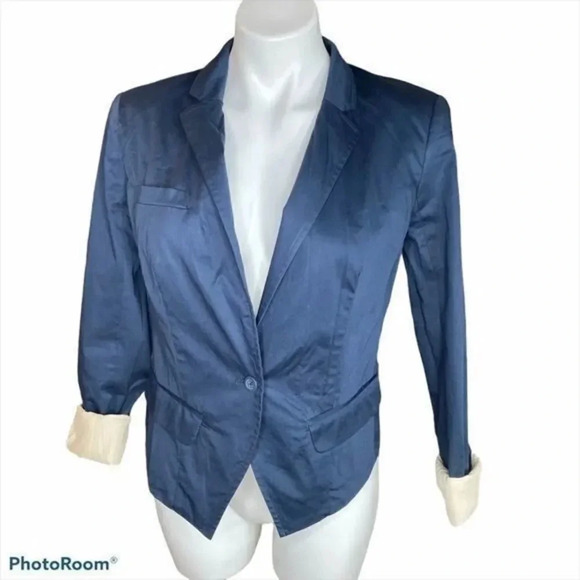 - Free People navy fitted Blazer - Picture 2 of 7